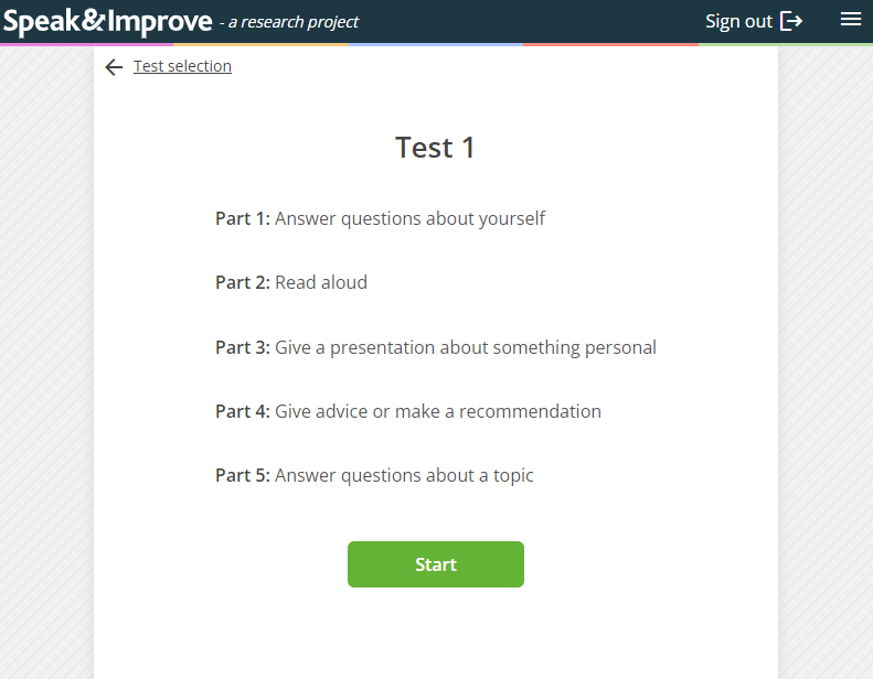 劍橋領思口說加強 speak & improve模擬測驗