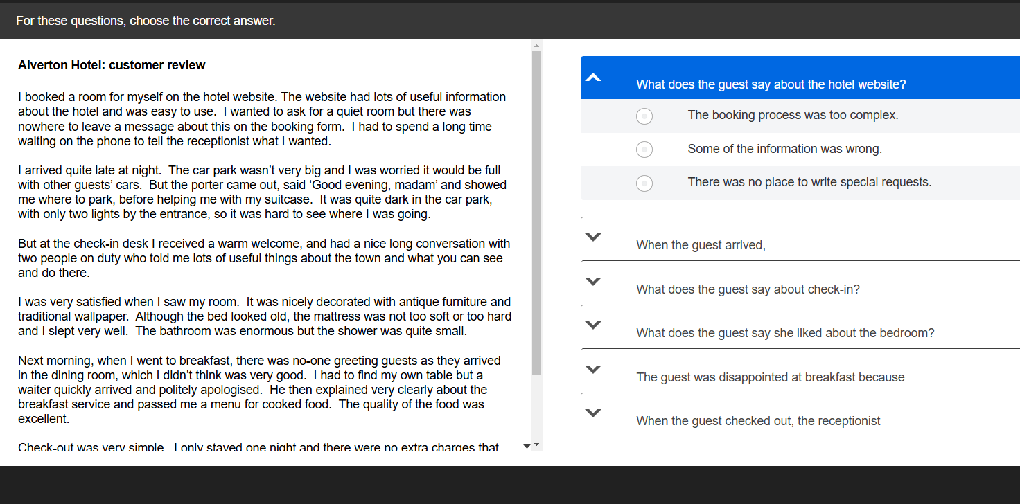 領思閱讀長篇閱讀題